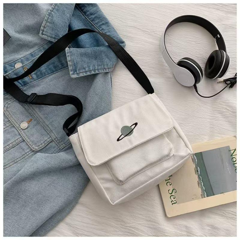 Холщовая сумка Студенческая сумка через плечо Харадзюку планета утилитарная большая вместительная сумка на плечо