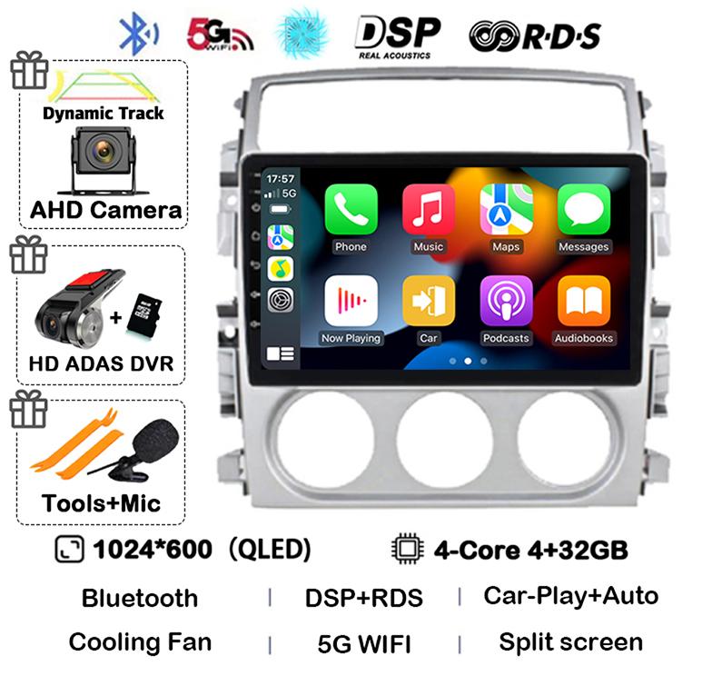 Android 14 Carplay Auto Car Radio For Suzuki Liana 2004-2008 Multimedia Video Player Autoraido GPS Cooling Fan Stereo Head Unit