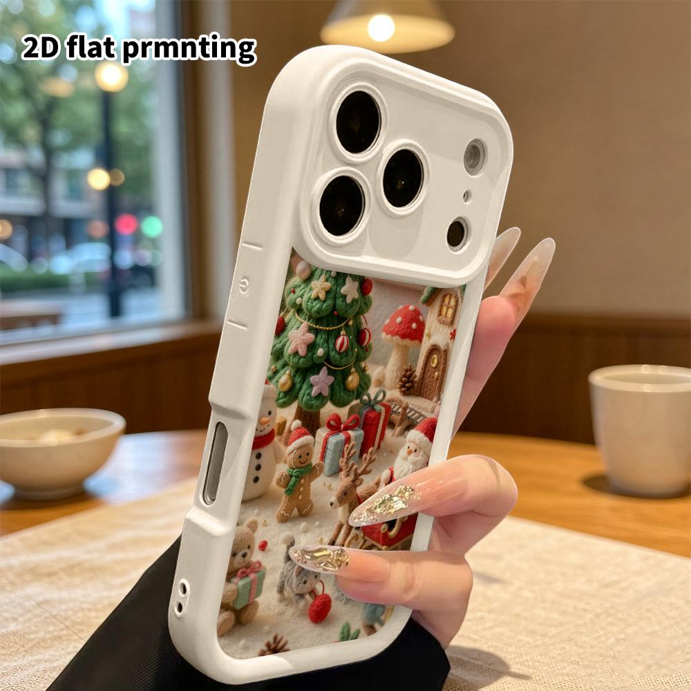 Phone Case: 2D flat, suitable for iPhone 18, 17, 16, 15, 14, 13, 12Pro protective case, mini amusement park, perfect Christmas and Halloween holiday g