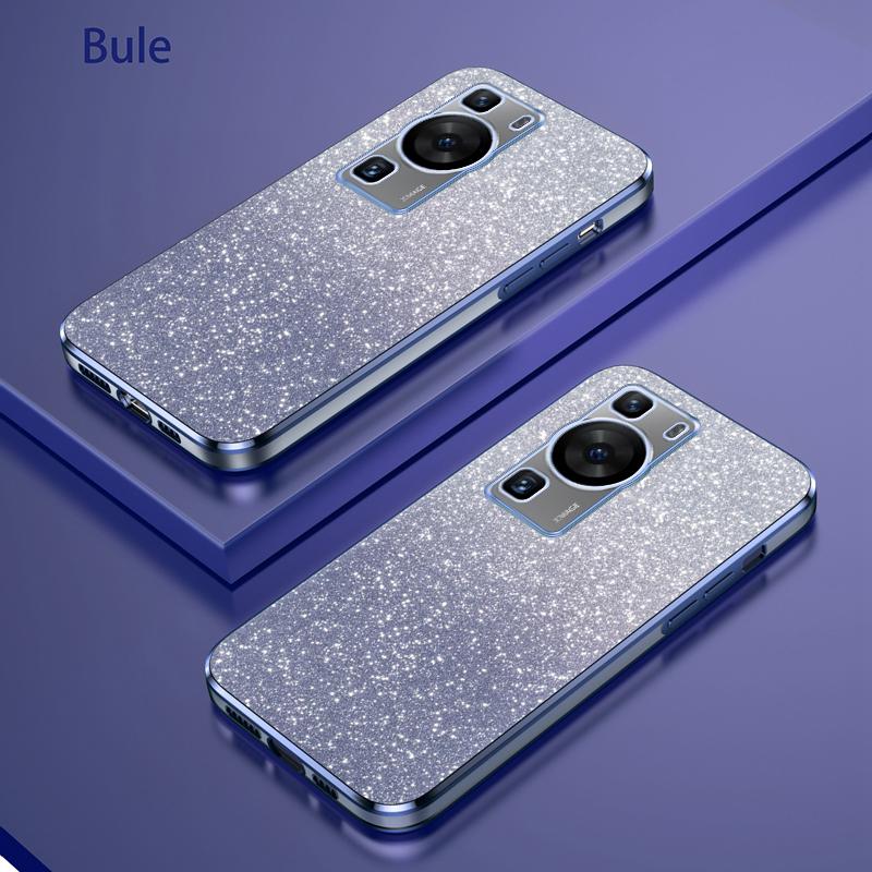 Роскошный гальванизированный чехол с блестками для Huawei P60 Для Huawei P60 Pro Мягкий ТПУ бампер Прозрачная задняя крышка телефона