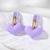 Pinkdudu New Macaron Love Square Acrylic Drop Earrings Light Luxury Multicolor Geometric Earring for Women Jewelry PD1856