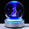 Kertari 3D Cat K9 Crystal a Popular Gift for and This Stylish and Soothing Crystal Ball with LED Light Base Provides Ambient Lighting and Creates a