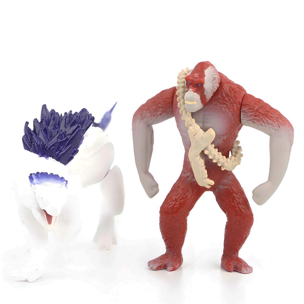 New Arrival 6 Pcs/Set Godzilla VS King Kong 2 New Empire Monsters Movable Joints Action Figure Model Toys