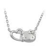 Китти 50-летие Petit Heart Ожерелье Ювелирные Изделия Подарочный Аксессуар [Hello Anniversary] Для Женщин (Серебряный)