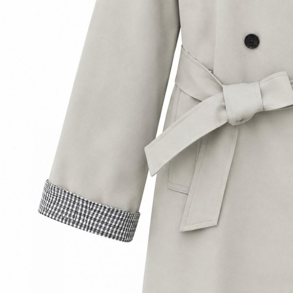 GGPX New York Тренч Длинный с Контрастной Манжетой Gq8ct002f