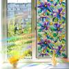Вырезанные лазером Разноцветные Геометрические Цветочные и Лиственные Наклейки для Декора Ванной Комнаты и Дома из Стекла на Статической основе