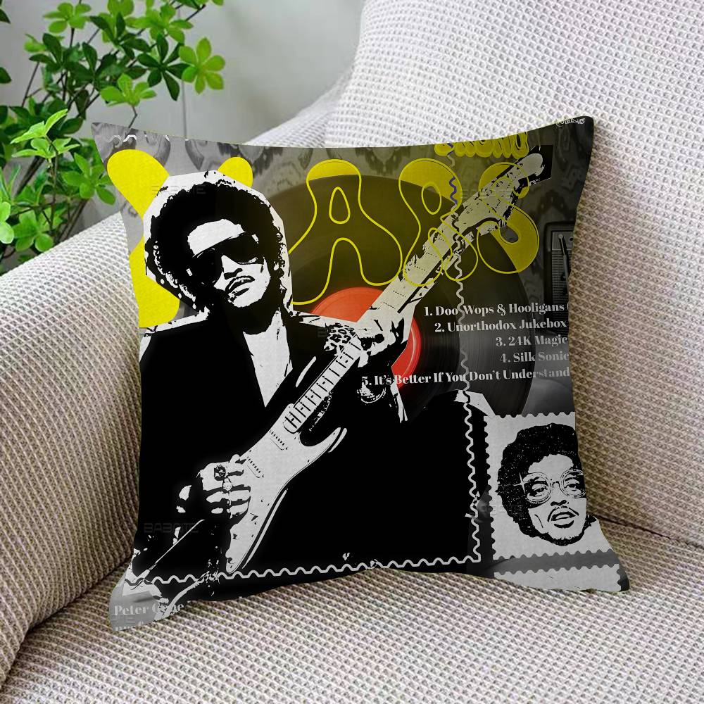 Чехлы на подушки Miyan B-Bruno Mars Мультяшные Декоративные для дивана Домашние Двусторонние Короткий плюш Милый Чехол для подушки