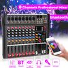 USB 8 Channel Sound Mixing Console Bluetooth Record Computer Playback Phantom Power Effect 8 Channels USB Audio Mixer