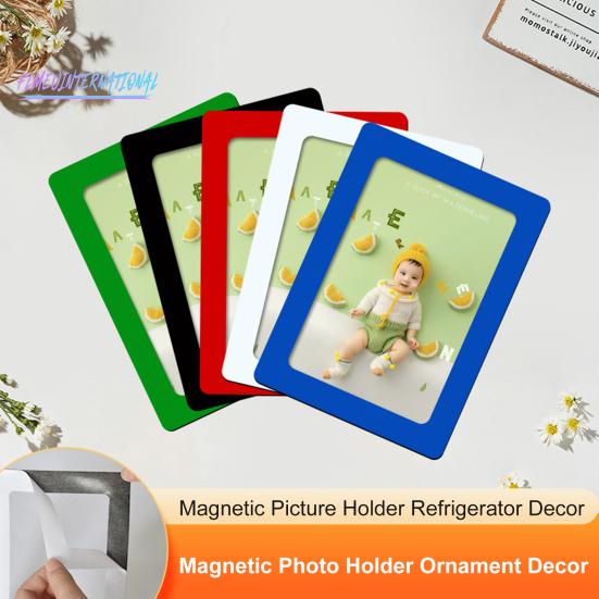 2 шт. Магнитная фоторамка-сильная гибкость, гибкая гладкая поверхность, магнитный держатель для фотографий, декор для холодильника, товары для дома