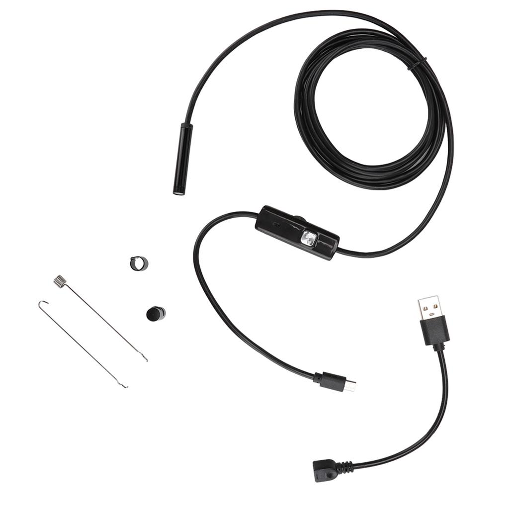 2-в-1 HD IP67 Водонепроницаемый 7мм Мобильный Эндоскоп для Android Windows с 2-метровым USB-кабелем