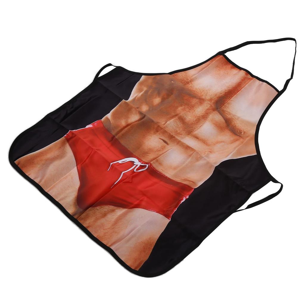 Мускулистый узор, забавный новинка, фартук, кухонный фартук для мужчин, женщин, поваров, официанток, барбекю, выпечки