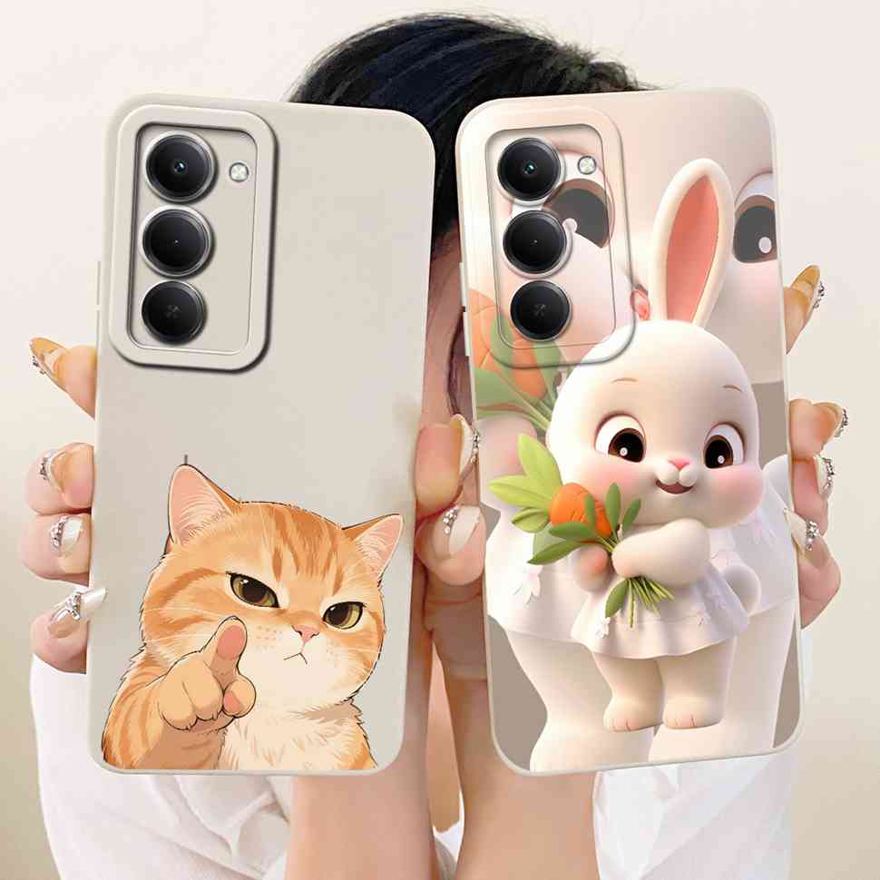 For Xiaomi Redmi 15 4G Case Lovely Cat Rabbit Cover Soft Silicone Phone Case For Xiaomi Redmi 15 Redmi15 4G Bags 6.9''