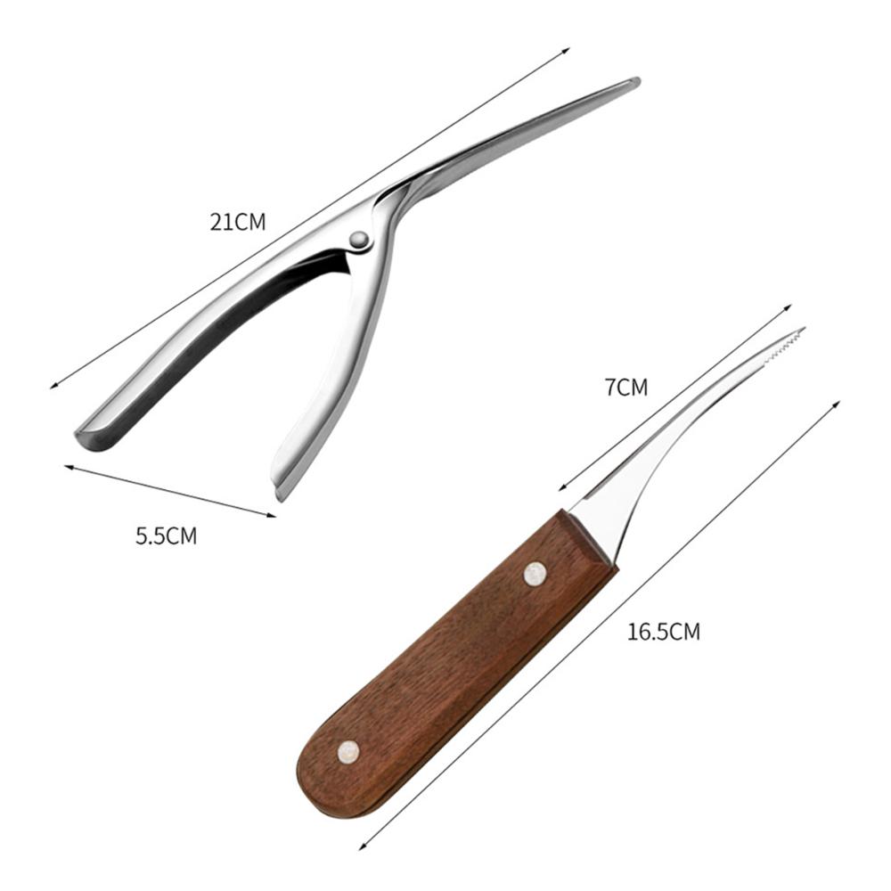 Stainless Steel Manual Prawn Peeler Lobster Shell Opener Shrimp Thread Knife Shrimp Deveiner Tool