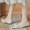 Pearl With Bow Woman Flats Promotion Young Comfortable and Elegant Dress Popular 39 Stylish Pointed Toe Slip-on Shoes for Women