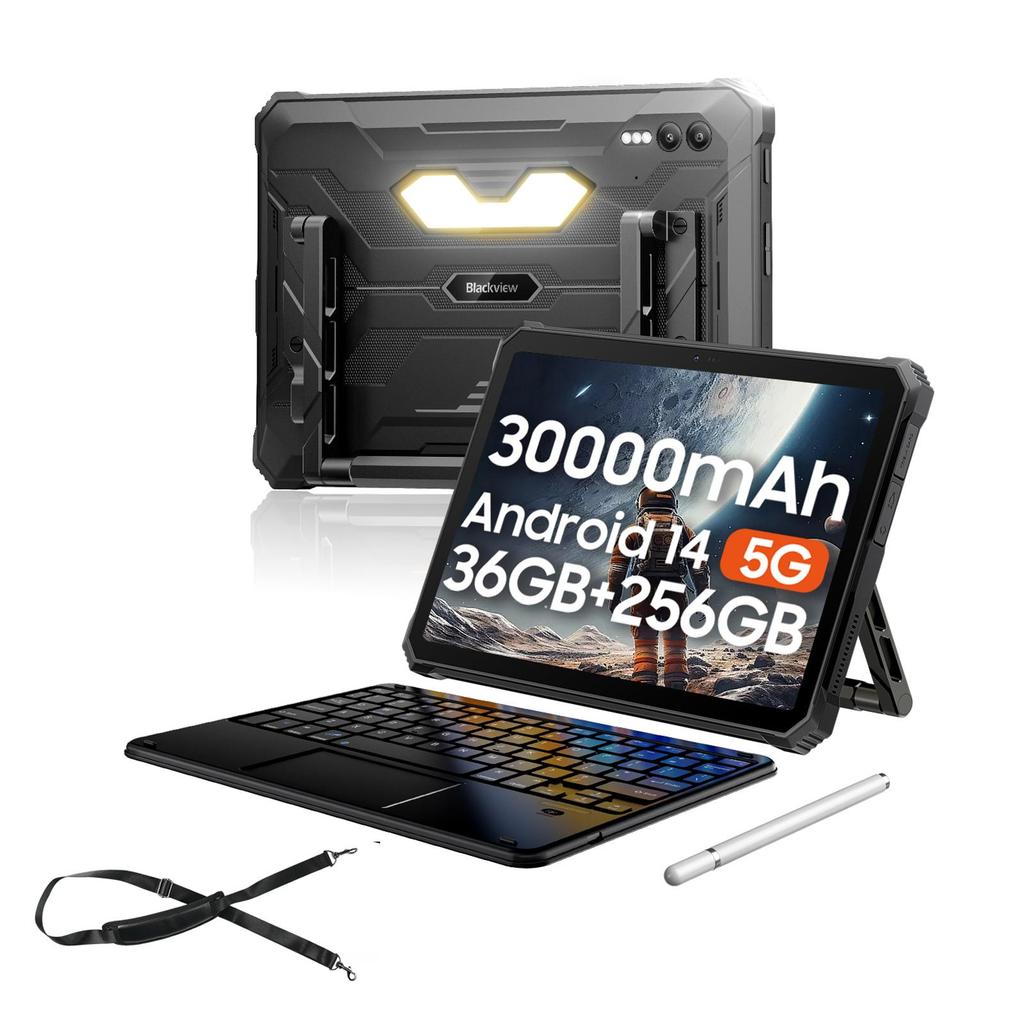 Blackview Active 10 Pro 5G Rugged Tablets Android 14 11 Inch Display 12+24 GB RAM 256/512GB ROM Tablet PC 30000mAh
