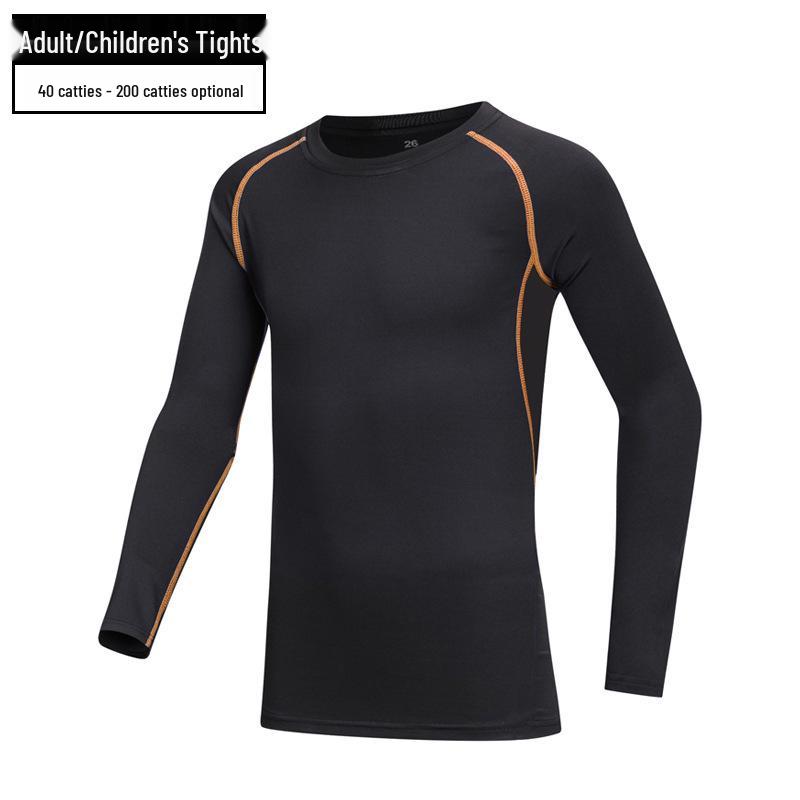 Плюшевые детские баскетбольные и футбольные быстросохнущие тренировочные костюмы для мальчиков - осенне-зимние спортивные тайтсы и базовые топы