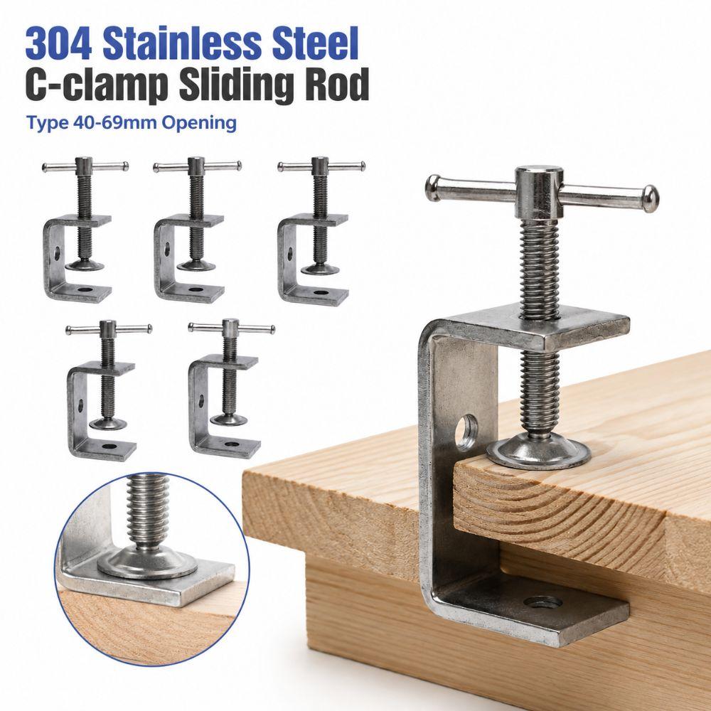 Sliding RodType Square Clamp Adjustable Fixed Holder Clip Professional C-clamp Hardware Fasteners