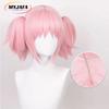 Парик Канаме Мадока Puella Magi Madoka Magica Косплей Парик 30 см Розовые волосы с двойными хвостиками Термостойкие парики из волос