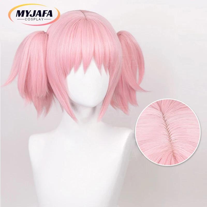 Парик Канаме Мадока Puella Magi Madoka Magica Косплей Парик 30 см Розовые волосы с двойными хвостиками Термостойкие парики из волос