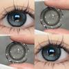 MillCreek 2pcs Color Contact Lenses 14.2mm Brown Black Eye Soft Contact Lenses with Graded Used 1 Year