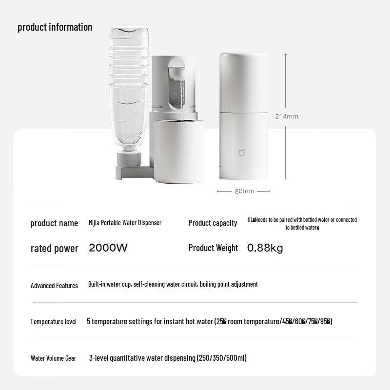 Портативный диспенсер для мгновенного нагрева воды Xiaomi Mijia