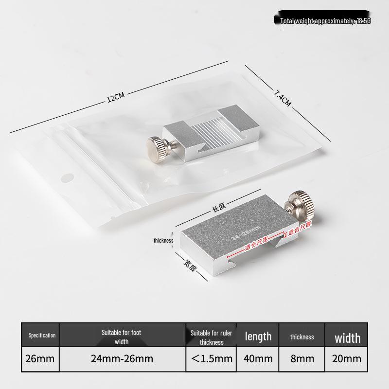 Регулируемый стальной блок для линейки: Подвижная направляющая для позиционирования и разметки