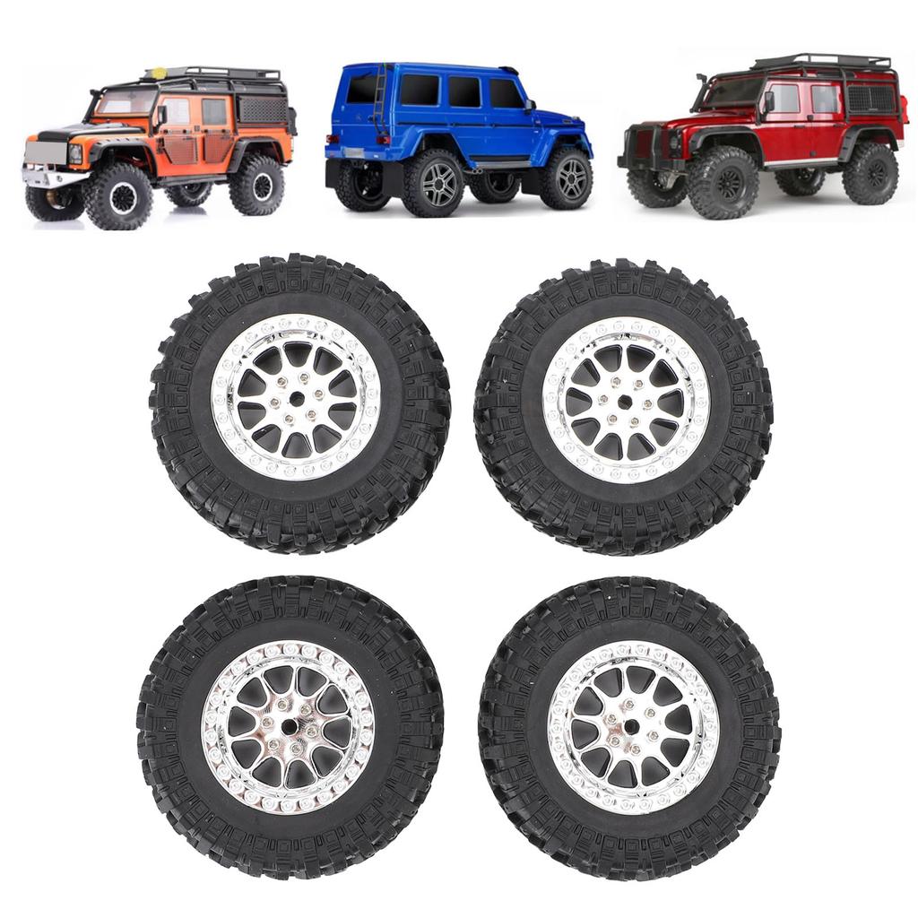 RC Car Tires Rubber Sturdy Remote Control Pickup Truck Wheel Tires Replacement for MN82
