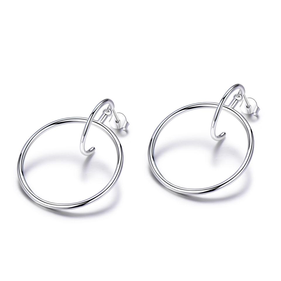 Umcho Серьги для женщин Серебряные серьги-кольца с кристаллами CZ красивые серьги для свадебных аксессуаров