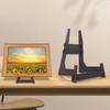 Display Stand Vintage L-shaped Wooden Plate Stand Multi-Purpose Picture Display Holder for Home Decoration