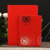 Красный ретро-дневник с внутренними страницами - Блокнот для студентов и свадебных записей