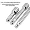 Anti Slip Socket Ratchet Wrench Extension Bar Set 1/2" 75/125/250mm 3PCS Effortless Operations Time Saving