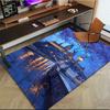 Castle Reflections: A Magical Night Scene Print Office Mat Home Decor Office Desk Chair Rugs Chair Carpet for Office Chair Mat Gift For Hall