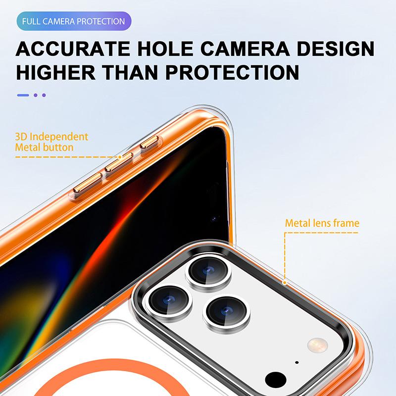 Горячая Распродажа для IPhone17Promax Защитный Чехол 16 Вакуумный Воздушный Мешок Анти-Желтеющий 15 Магнитный Полностью Покрывающий Чехол для Мобильного Телефона