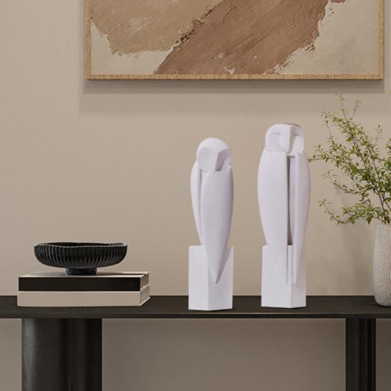 Статуя совы Минималистская скульптура совы Украшение для стола Декоративные фигурки совы для гостиной Офис Декор для книжной полки Подарок для любителей сов