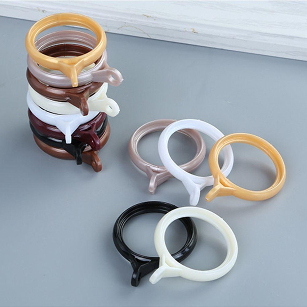 Mute Solid Color Simple Curtain Accessories Roman Rod Clip Hook Curtain Rings Hanging Loop Buckle