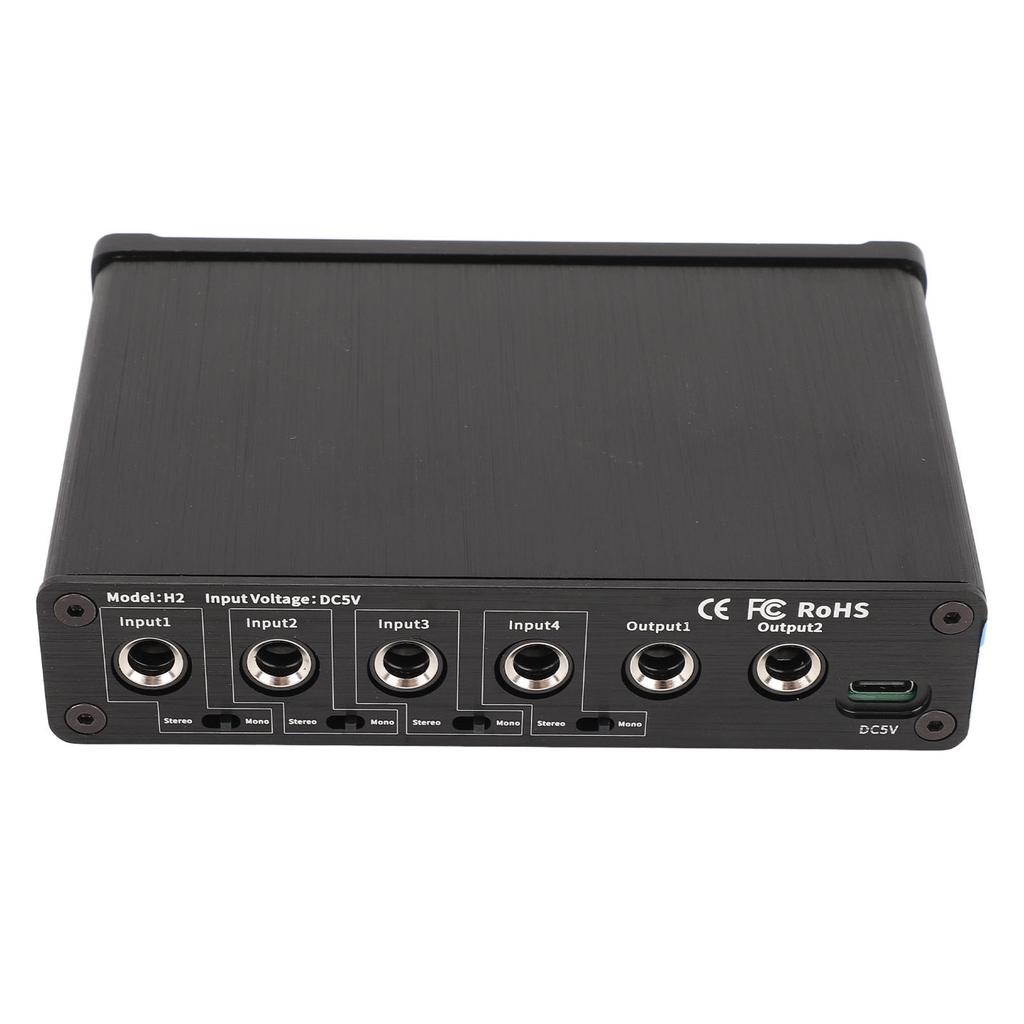 Звуковой микшер 4 в 2 выхода 6,35 мм стерео моно канал переключения независимый микшер управления для