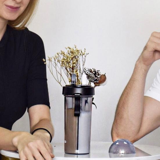 420/600 мл портативная двойная соломинка, отдельная бутылка для питья, воды, подарок для пар