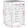 Waste Bin Enclosure Black 84 x 90 x 128.5 cm Solid Pine Wood