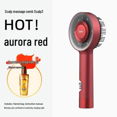 Массажер-расческа для кожи головы 3S Smart Hair & Head Massager Comb, китайская вилка (адаптер в комплекте)
