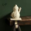 Seasonal Hat Storage Christmas Snowman Stocking Hook Wall Mounted Decorative Holder Home Winter Decor Organizer for Fireplace Towels Keys