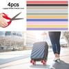 4Pcs Silicone Luggage Wheels Protector Cover Anti-slip Luggage Caster Shoes  for Travel