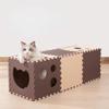 14pcs/set  Foldable Cat Tunnel Toys EVA Foam Scratchig Board Ground Play Interactive Cat Toys DIY Free Combinations 30x30cm Pads
