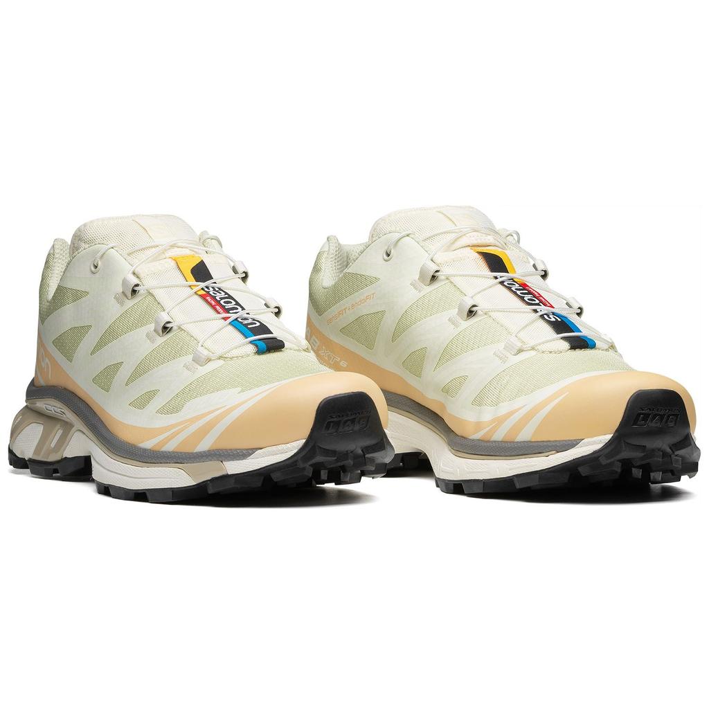 SALOMON XT-6 Сетка ТПУ Круглый носок Шнуровка Прочные Дышащие Низкие Кроссовки для улицы Унисекс Светло-зеленый 472937