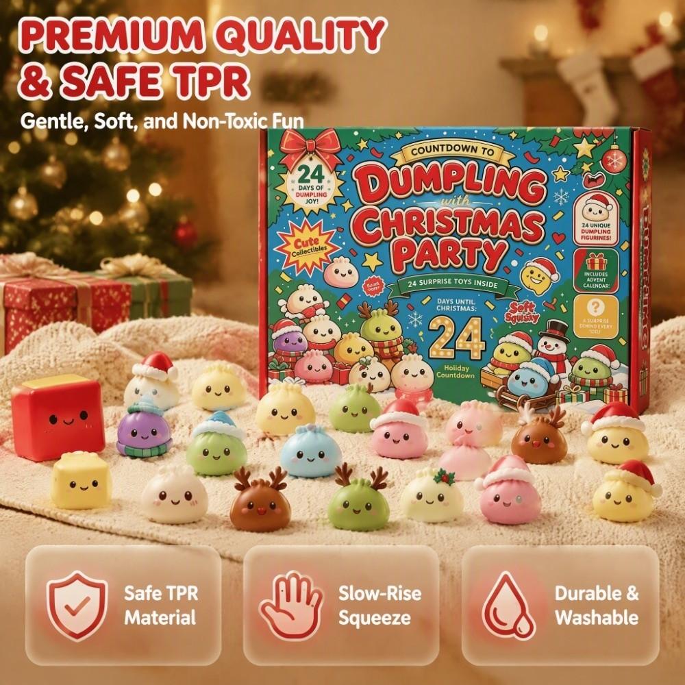 24Pcs Christmas Toy Christmas Fidget Toy Set Dumpling Slow Rising Squeeze Toy Christmas Gift