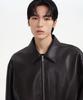 Musinsa Standard Synthetic Leather Oversized Aviator Jacket [Dark Brown]