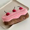 Cosmetic Bags Plush Pen Bag Cherry Cake Pencil Pouch Fashion Stationery Bag  Stationery Box