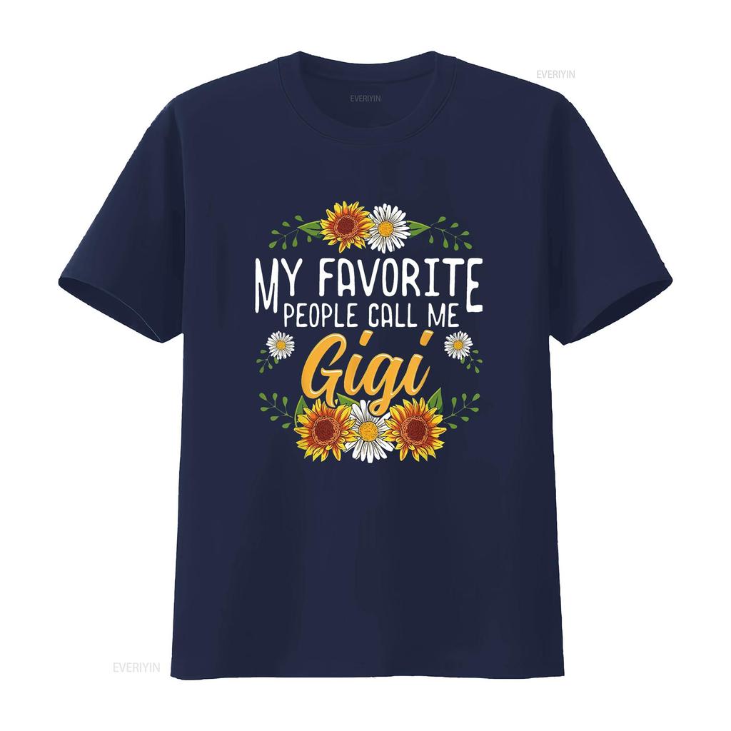 Женская футболка My Favorite People Call Me Gigi Ко Дню матери s Черный 2XL винтажная стираная мужская мягкая с принтом немного унисекс