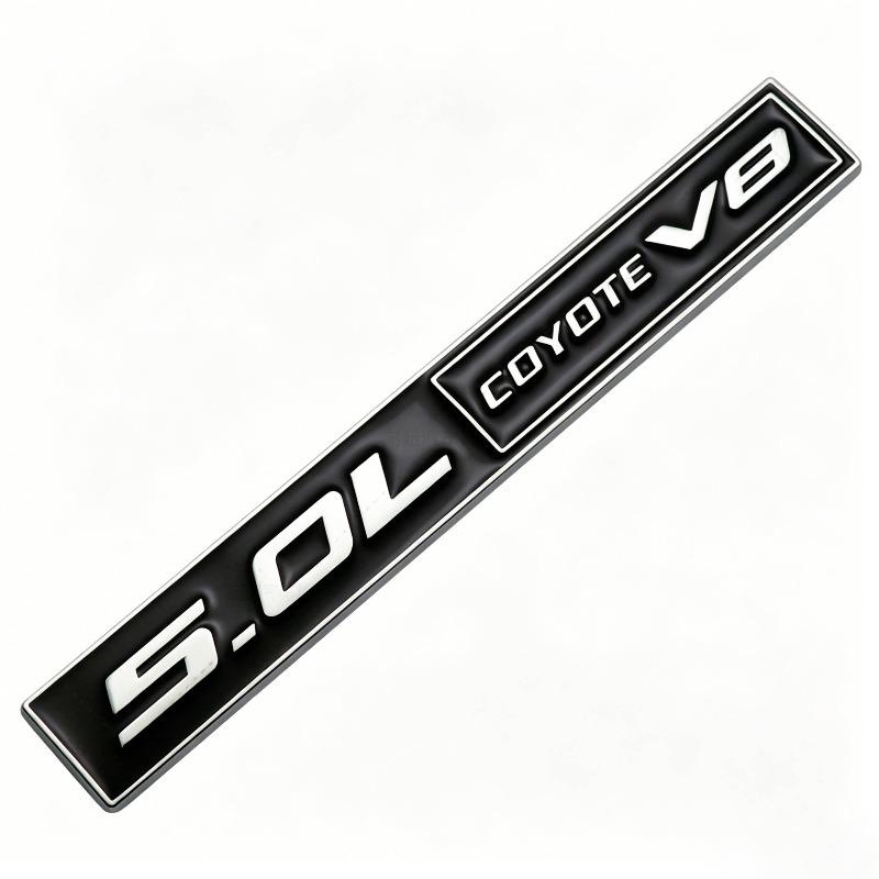 5.0L COYOTE V8 metal car logo, car modification fender body labeling