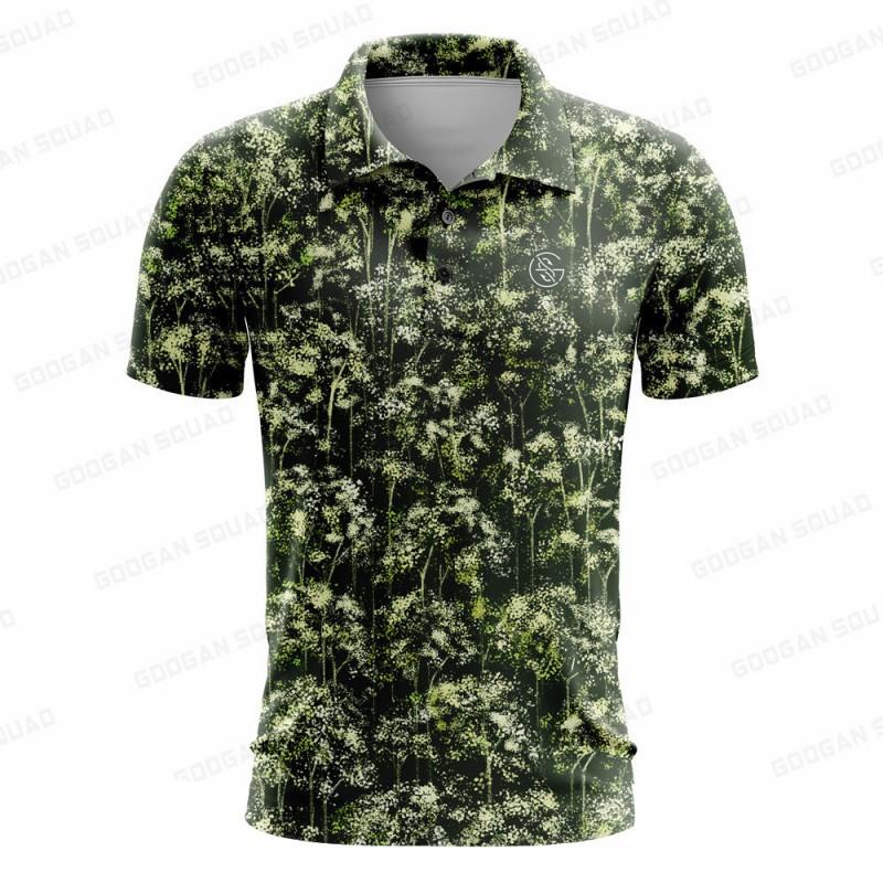 Men's Golf Shirt Polo T-Shirt Sports Clothing Short-sleeved Top Breathable