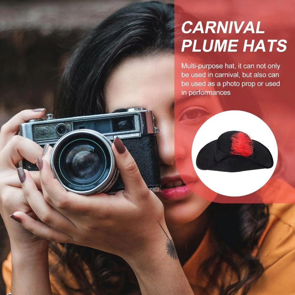 Feather Decor Gentleman Fedoras Hats Wide Brim 1920s Jazz Hat Cosplay Costumes